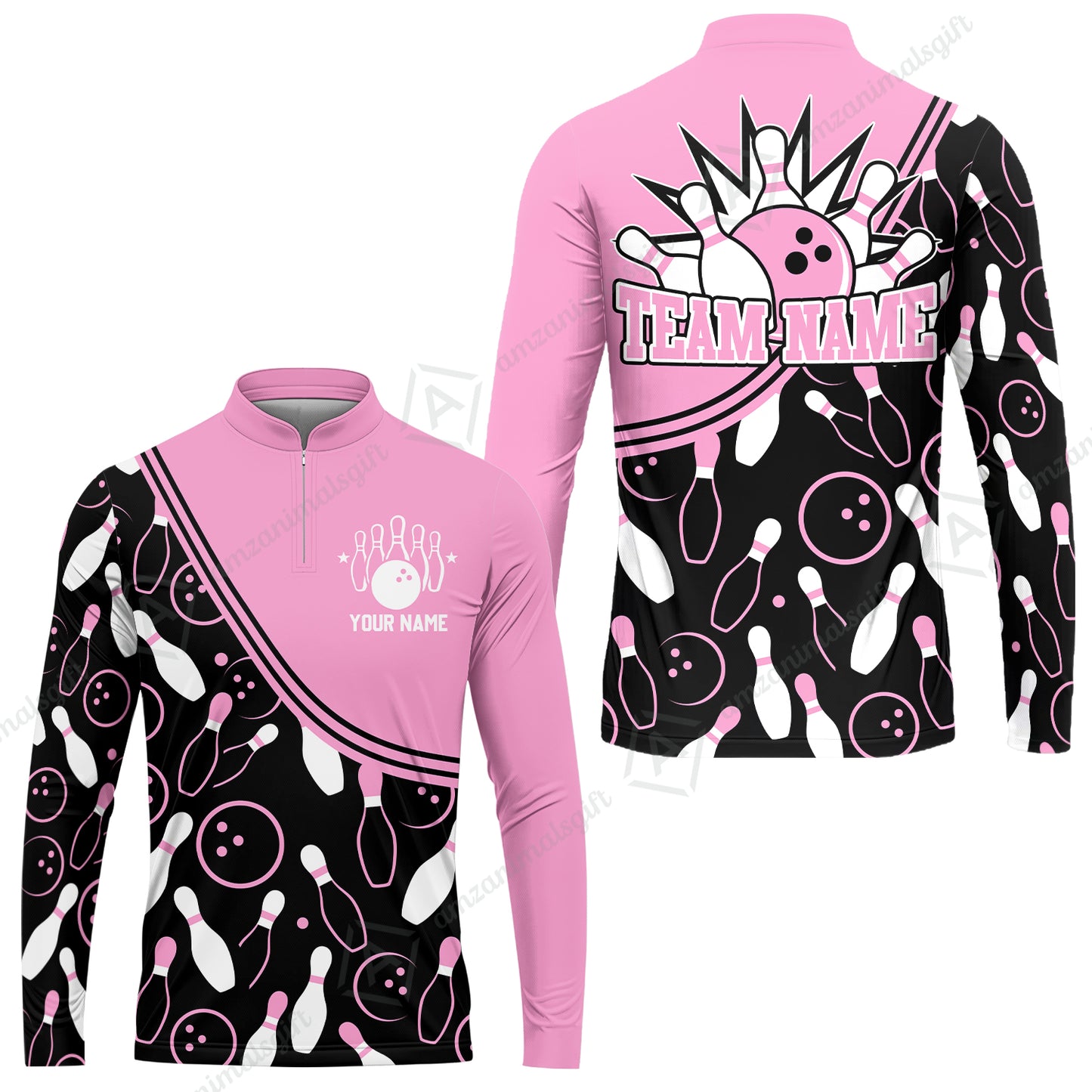 Customized Bowling Long Sleeve Jersey , Custom Multicolor Bowling Style Uniform Long Sleeve Jersey  For Bowlers