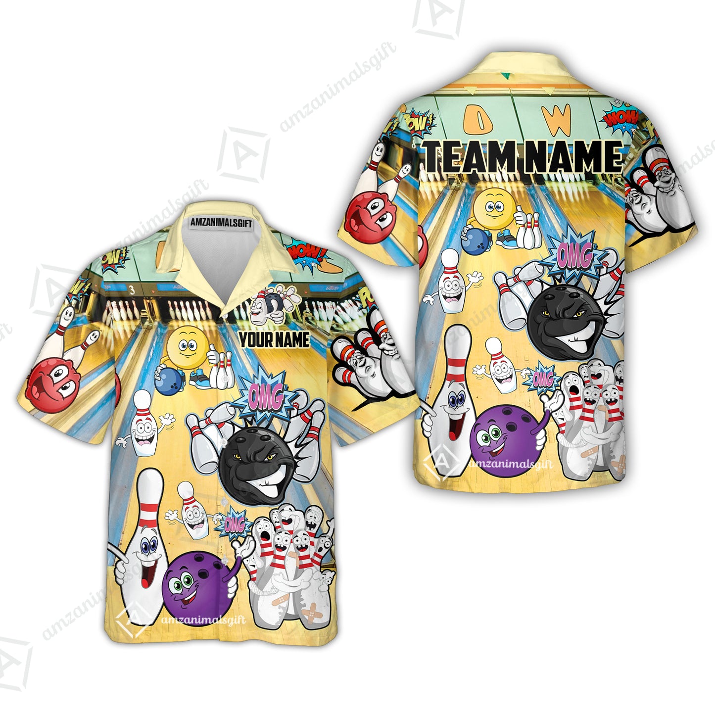 Custom Bowling Team Polo Jersey Shirts, Split Happens Bowling Zip Polo Shirts For Men and Women, Uniform Shirt For Bowlers