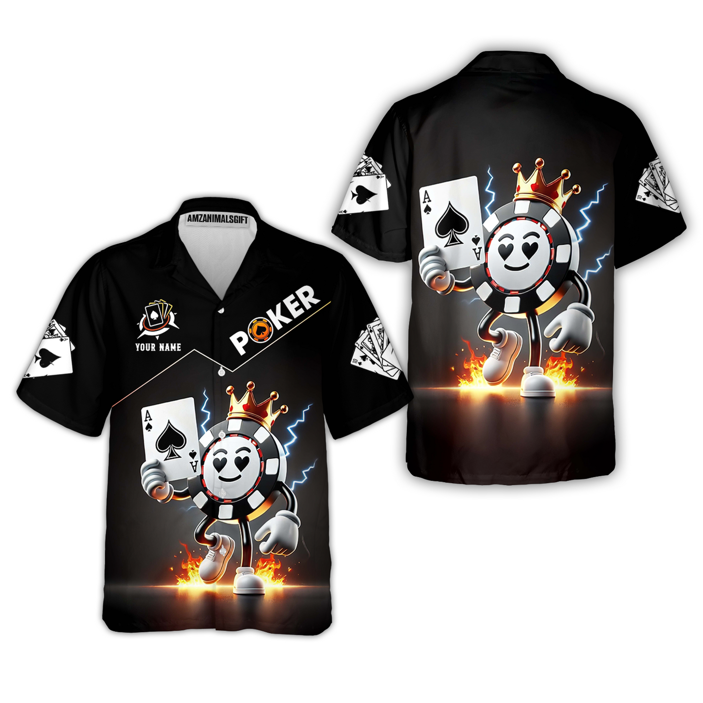 Customized Poker Shirt, King Of Poker Shirts, Perfect Outfit For Poker Players