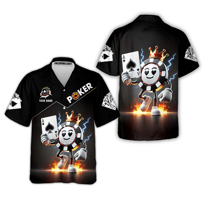 Customized Poker Shirt, King Of Poker Shirts, Perfect Outfit For Poker Players