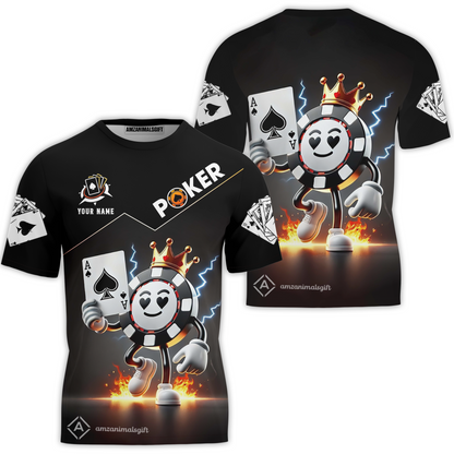 Customized Poker Shirt, King Of Poker Shirts, Perfect Outfit For Poker Players