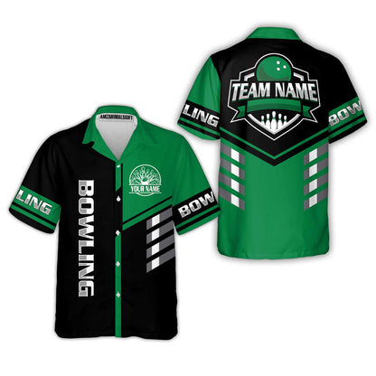 Custom Bowling Team Shirt – Modern Split Design Multicolor Option Personalized Jersey Bowling Uniform For League Players