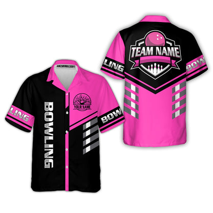 Custom Bowling Team Shirt – Modern Split Design Multicolor Option Personalized Jersey Bowling Uniform For League Players