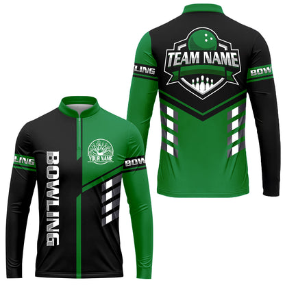 Custom Bowling Team Shirt – Modern Split Design Multicolor Option Personalized Jersey Bowling Uniform For League Players