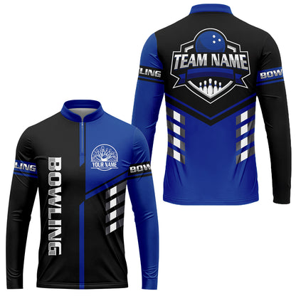 Custom Bowling Team Shirt – Modern Split Design Multicolor Option Personalized Jersey Bowling Uniform For League Players