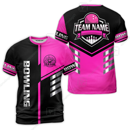 Custom Bowling Team Shirt – Modern Split Design Multicolor Option Personalized Jersey Bowling Uniform For League Players