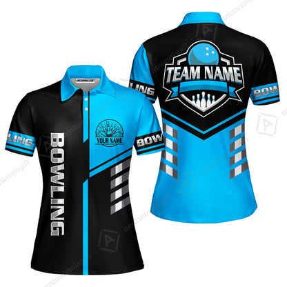 Custom Bowling Team Shirt – Modern Split Design Multicolor Option Personalized Jersey Bowling Uniform For League Players