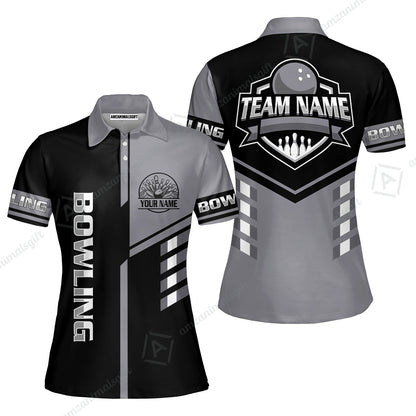 Custom Bowling Team Shirt – Modern Split Design Multicolor Option Personalized Jersey Bowling Uniform For League Players
