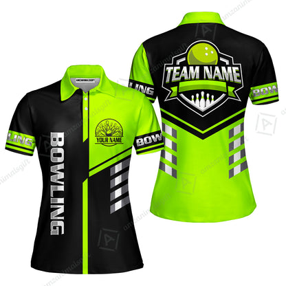 Custom Bowling Team Shirt – Modern Split Design Multicolor Option Personalized Jersey Bowling Uniform For League Players