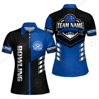 Custom Bowling Team Shirt – Modern Split Design Multicolor Option Personalized Jersey Bowling Uniform For League Players