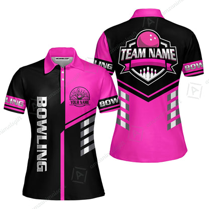 Custom Bowling Team Shirt – Modern Split Design Multicolor Option Personalized Jersey Bowling Uniform For League Players