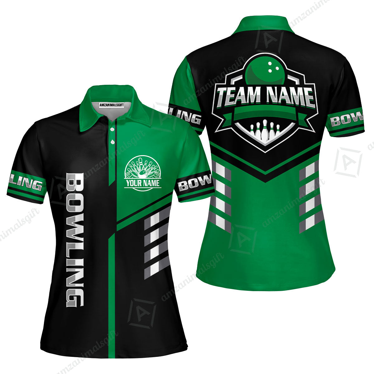 Custom Bowling Team Shirt – Modern Split Design Multicolor Option Personalized Jersey Bowling Uniform For League Players