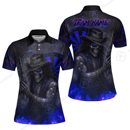 Customized Darts Team Uniform Shirt Darts Reaper Gunslinger Multicolor, Personalized Name And Team Name Darts Shirt