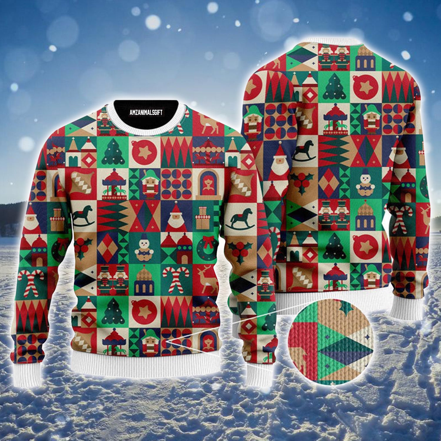 Fancy Xmas Holiday Urly Christmas Sweater, Christmas Sweater For Men & Women - Perfect Gift For Christmas, New Year, Winter Holiday