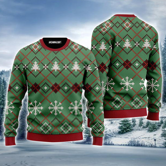 Christmas Pattern Ugly Christmas Sweater For Men & Women, Perfect Outfit For Christmas New Year Autumn Winter