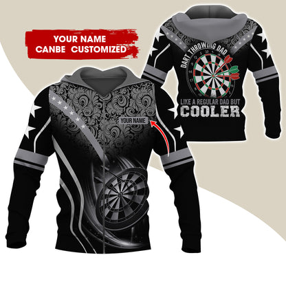 Custom Name Darts Premium Zip Hoodie, Personalized Dart Throwing Dad Cooler Zip Hoodie For Men & Women - Gift For Darts Lovers, Darts Players