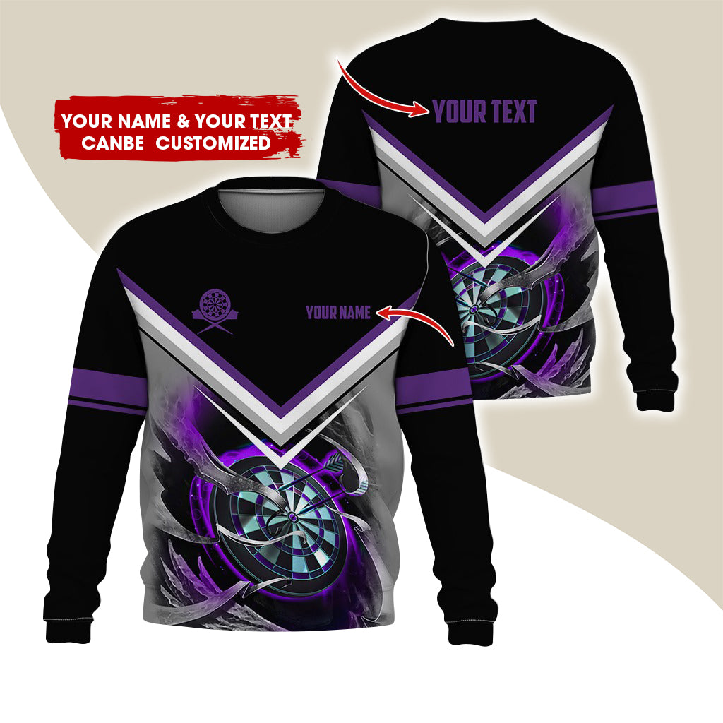 Customized Name & Text Darts Sweatshirt, Personalized Darts Team Sweatshirt For Men & Women - Gift For Darts Lovers, Darts Players