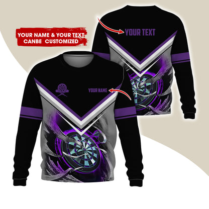 Customized Name & Text Darts Sweatshirt, Personalized Darts Team Sweatshirt For Men & Women - Gift For Darts Lovers, Darts Players