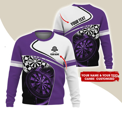 Customized Name & Text Darts Sweatshirt, Personalized Name & Text Darts Sweatshirt For Men & Women - Gift For Darts Lovers, Darts Players
