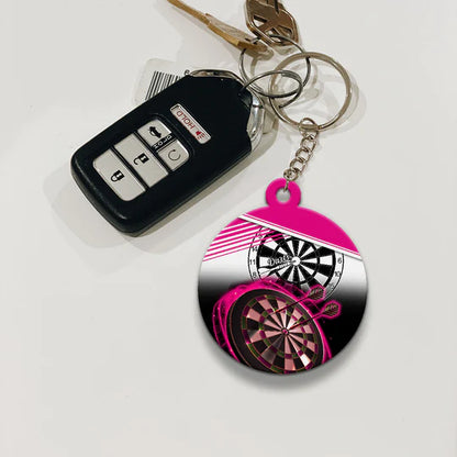 I'm Sexy And I Throw It Acrylic Keychain For Darts Players - Christmas Gift For Darts Lovers, Darts Team, Family, Friends