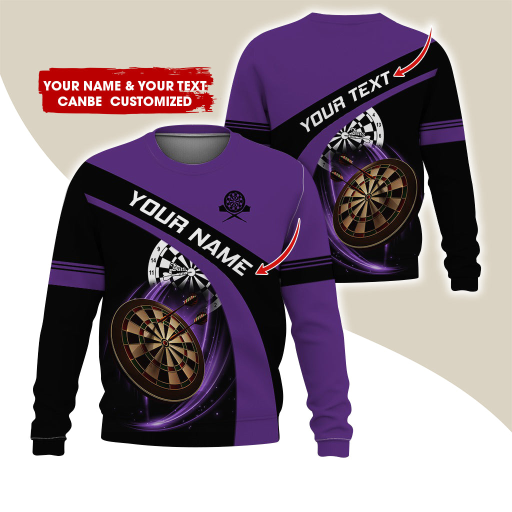 Customized Name & Text Darts Sweatshirt, Personalized Darts Is My Life Sweatshirt For Men & Women - Gift For Darts Lovers, Darts Players