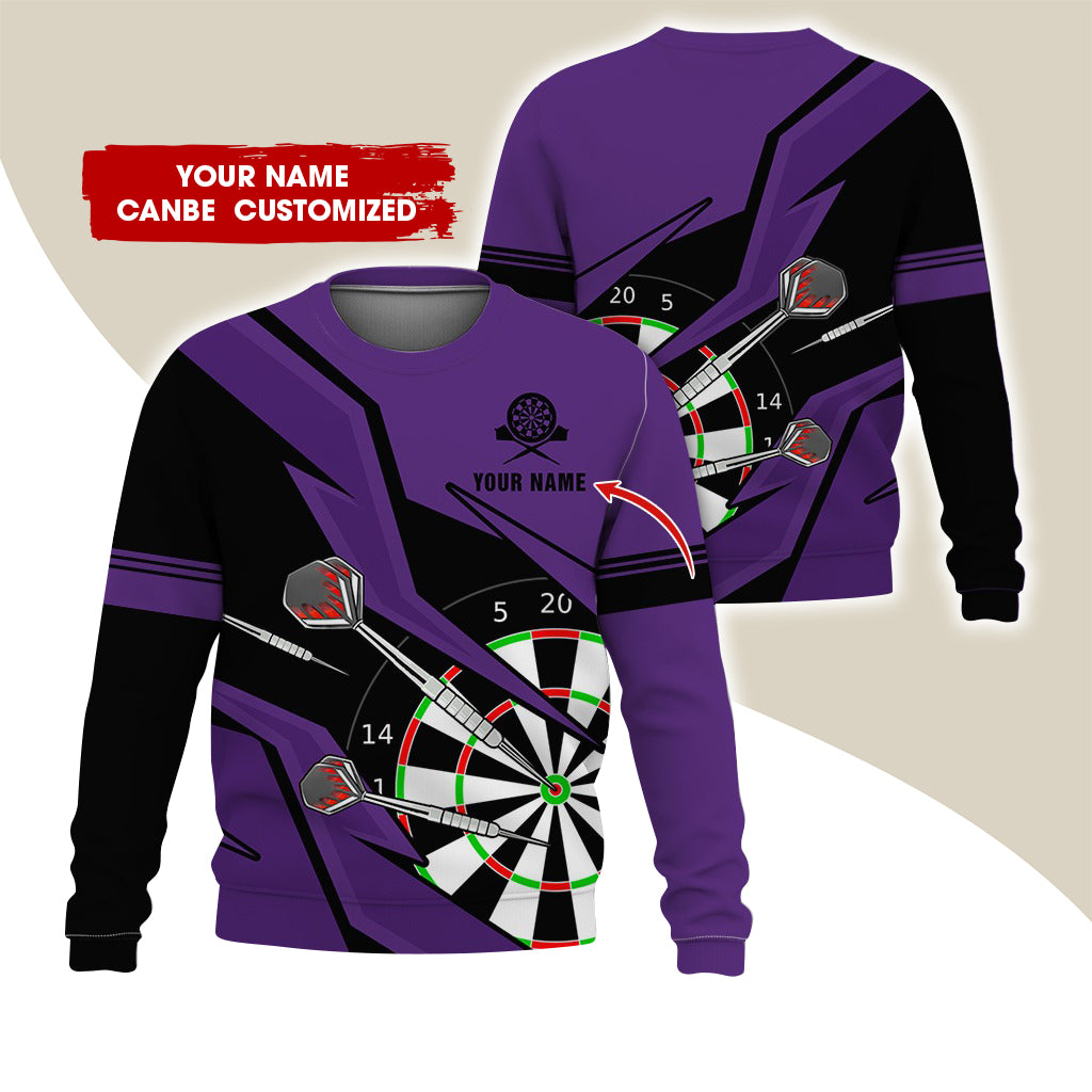 Customized Name Darts Sweatshirt, Personalized Dartboard Sweatshirt For Men & Women - Gift For Darts Lovers, Darts Players