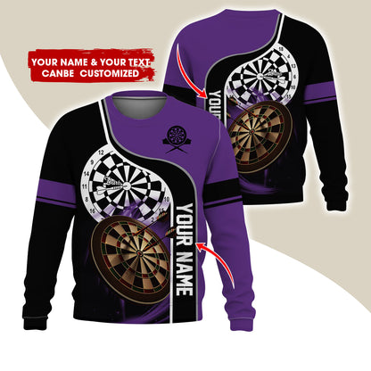 Customized Name & Text Darts Sweatshirt, Personalized Darts Team Sweatshirt For Men & Women - Gift For Darts Lovers, Darts Players