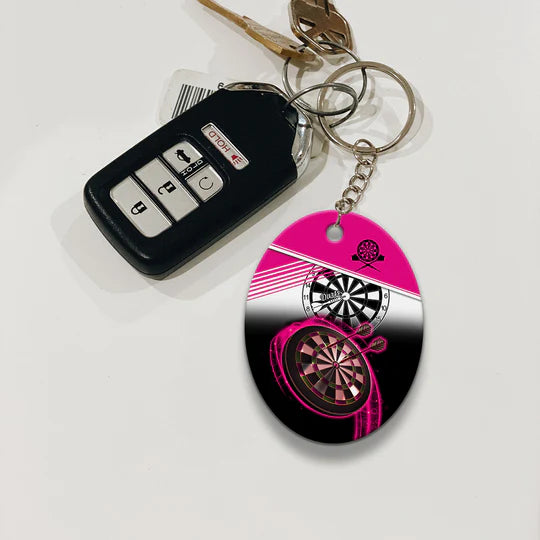 The Coolest Girls Throw Darts Acrylic Keychain For Darts Players - Christmas Gift For Darts Lovers, Darts Team, Family, Friends