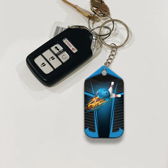 Never Underestimate an Old Man Who Loves Bowling Acrylic Keychain - Christmas Gift For Bowling Lovers, Family, Friends