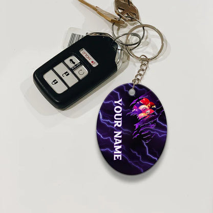 Personalized Name Billiard Pool 9 Ball Thunder Viking Acrylic Keychain - Christmas Gift For Billiard Lovers, Billiard Team Players