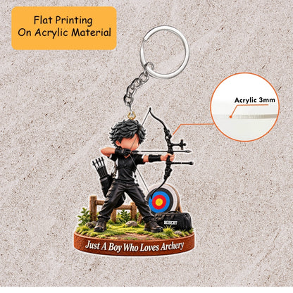 Personalized Archery Christmas Flat Printed Acrylic Ornament, Target Aiming Action Setup, Custom Ornament Christmas Gift, Keychain Archery, Car Ornament Archery