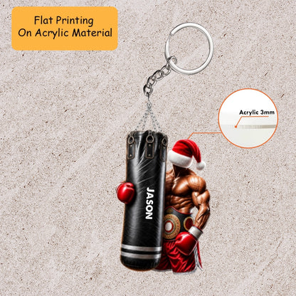 Personalized Christmas Boxing Ornament, Boxing Player Christmas, Custom Ornament Christmas Gift, Keychain Christmas, Car Ornament Christmas