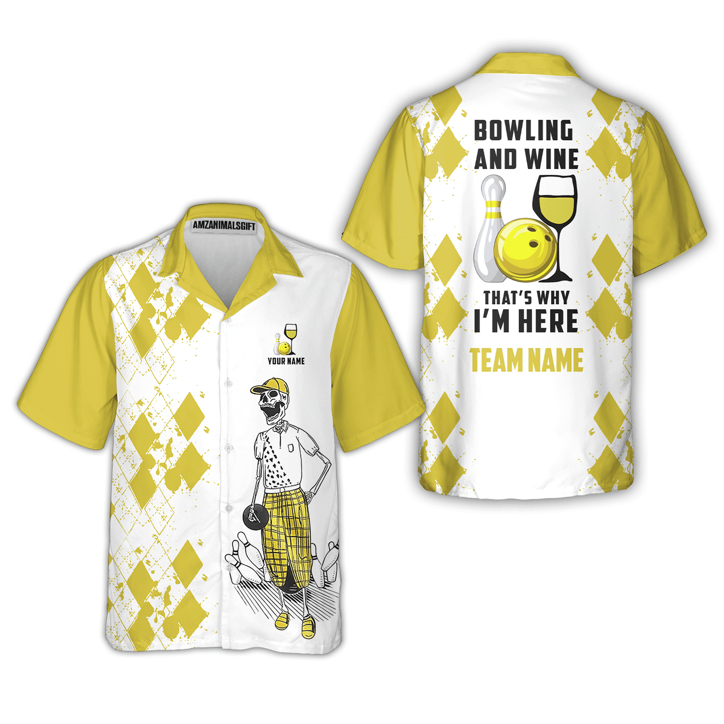 Custom Beer Skull And Bowling Team Jersey Polo Shirts, Bowling Team Uniforms Jerseys, Personalized Name And Team Name