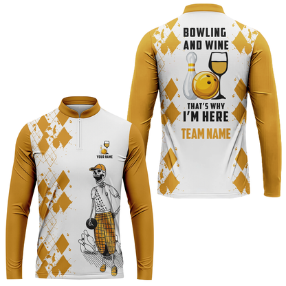 Custom Beer Skull And Bowling Team Jersey Polo Shirts, Bowling Team Uniforms Jerseys, Personalized Name And Team Name