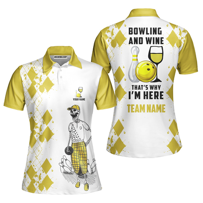 Custom Beer Skull And Bowling Team Jersey Polo Shirts, Bowling Team Uniforms Jerseys, Personalized Name And Team Name