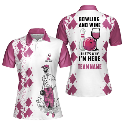 Custom Beer Skull And Bowling Team Jersey Polo Shirts, Bowling Team Uniforms Jerseys, Personalized Name And Team Name