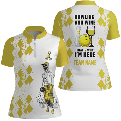 Custom Beer Skull And Bowling Team Jersey Polo Shirts, Bowling Team Uniforms Jerseys, Personalized Name And Team Name