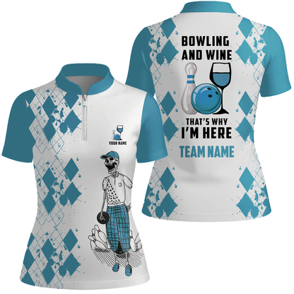 Custom Beer Skull And Bowling Team Jersey Polo Shirts, Bowling Team Uniforms Jerseys, Personalized Name And Team Name