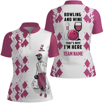 Custom Beer Skull And Bowling Team Jersey Polo Shirts, Bowling Team Uniforms Jerseys, Personalized Name And Team Name