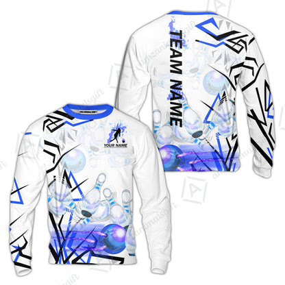 Custom Bowling Team Jerseys Polo Shirts, Personalized 3D Trendy Style Bowling uniforms - Personalized Name And Team Name