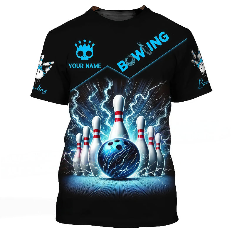 Blue Bowling Ball Electric T_Shirt