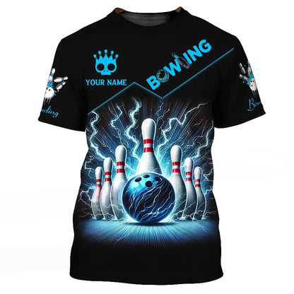 Blue Bowling Ball Electric T_Shirt