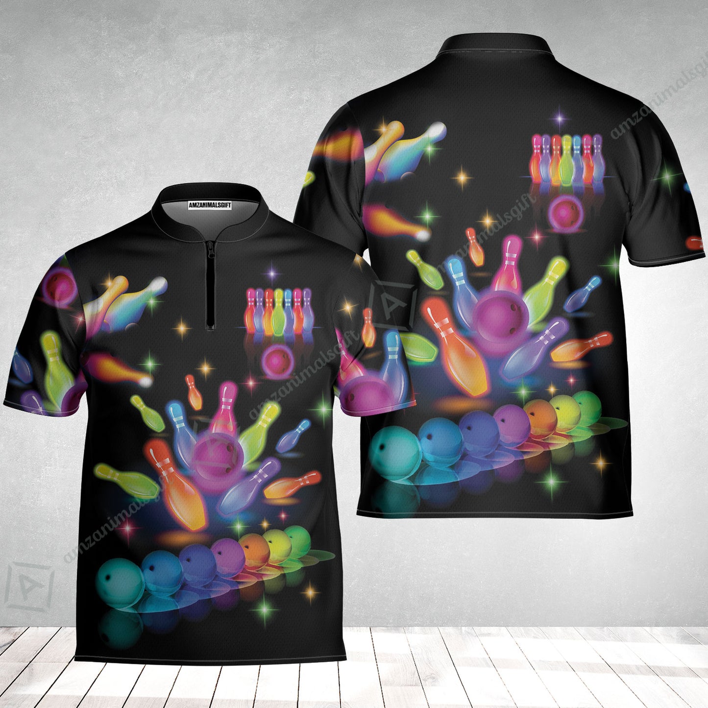 Bowling Jersey, Colorful Bowling Shirt For Women And Men, Bowling Team Players Bowling Jersey