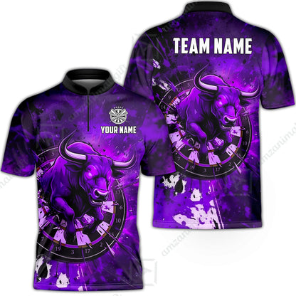 Custom Darts Team Jersey, Personalized Raging Bull Jersey Shirt For Players With Name & Team Name