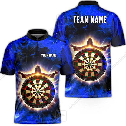 Custom Darts Team Jersey, Personalized Heavenly Strike Dart Polo Shirt For Players With Name & Team Name