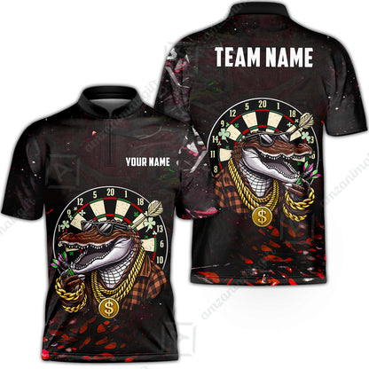 Custom Darts Team Jersey, Personalized Alligator Dart Jersey Shirt For Players With Name & Team Name
