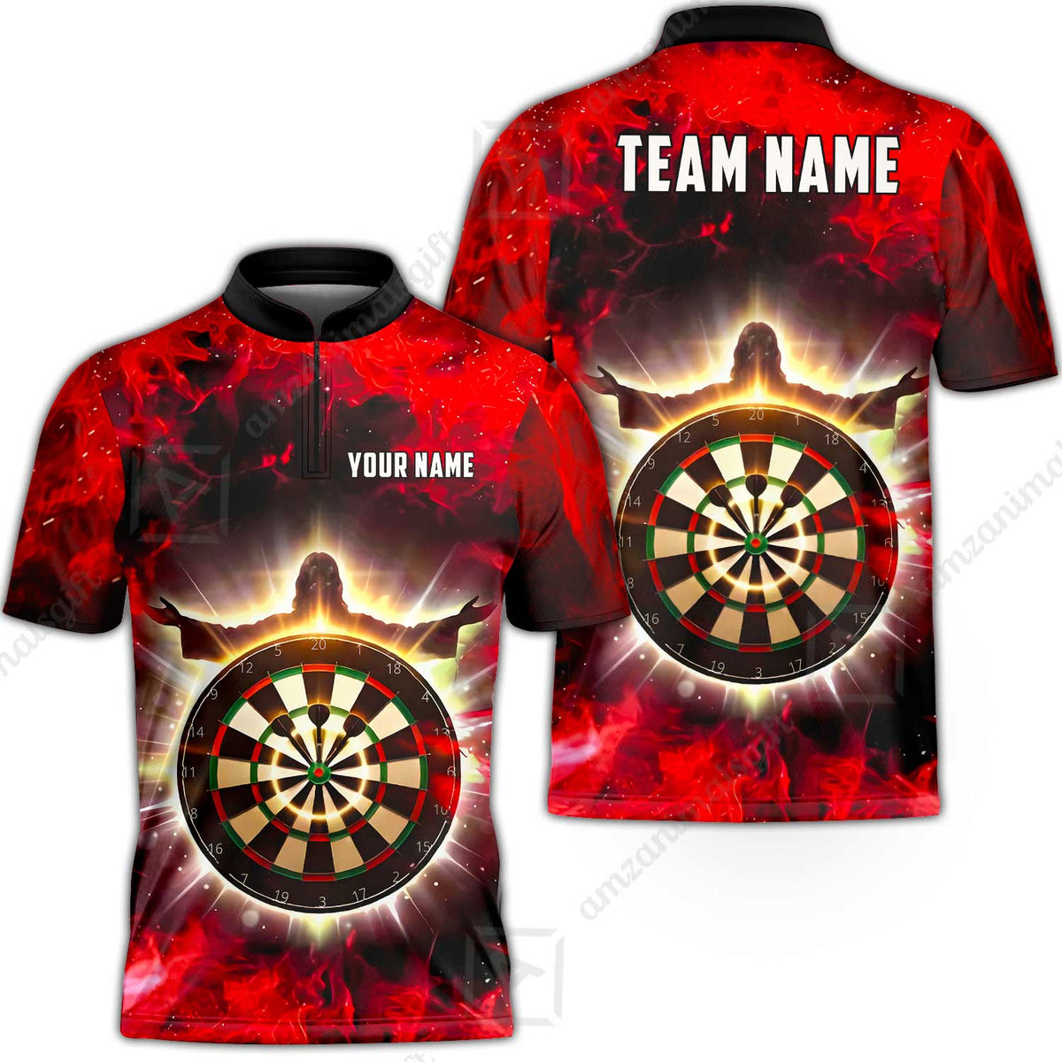 Custom Darts Team Jersey, Personalized Heavenly Strike Dart Polo Shirt For Players With Name & Team Name