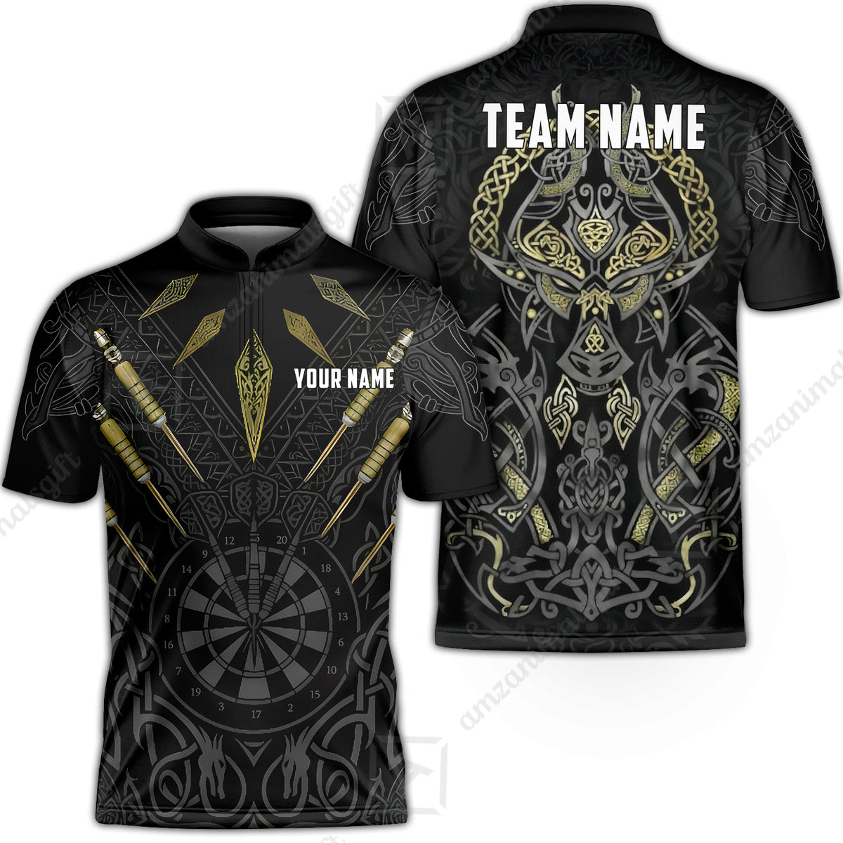 Custom Darts Team Jersey, Personalized Viking Darts Polo Shirt For Players With Name & Team Name