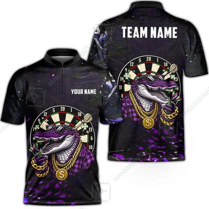 Custom Darts Team Jersey, Personalized Alligator Dart Jersey Shirt For Players With Name & Team Name