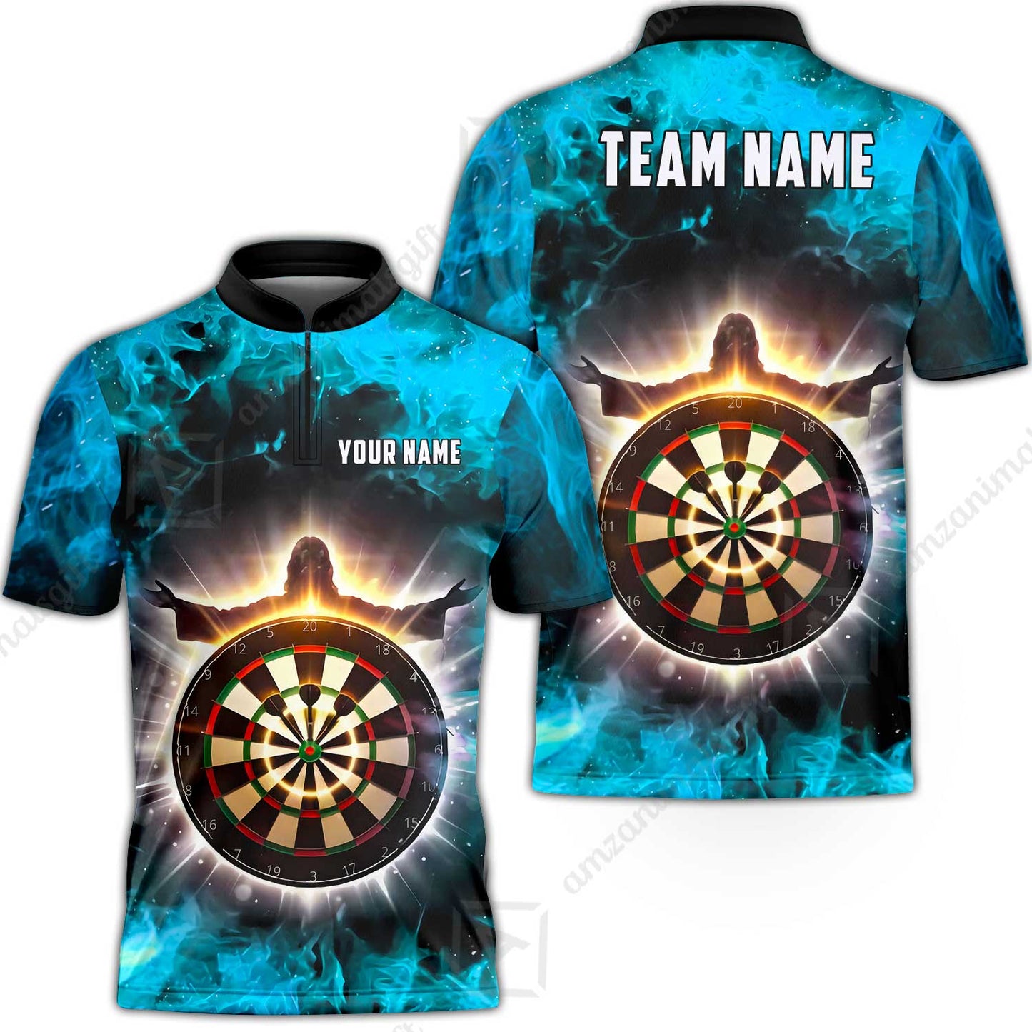 Custom Darts Team Jersey, Personalized Heavenly Strike Dart Polo Shirt For Players With Name & Team Name